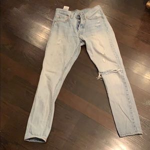 Levi High waisted jeans - redone style